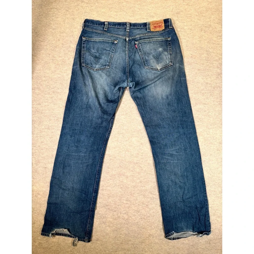 Vintage Levis 501 Original Jeans Men 38x34 Blue Denim Cotton Button Fly Straight